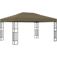 vidaXL Pavillon 3x4 m Taupe Stoff