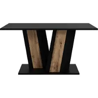 Mirjan 24 Couchtisch Muss, Wohnzimmer Kaffeetisch (Farbe: Schwarz / Wotan Eiche)