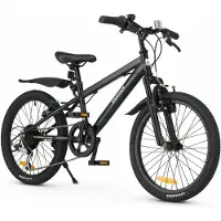 Deryan Kinder Mountainbike 20 Zoll – Verstellbar – Schwarz