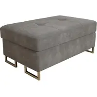 Masseno POLSTERHOCKER BARLET Grau 100x60 cm