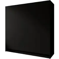Masseno Drehtürenschrank VELAR 200/200/51 cm Modern Kleiderschrank 4-türig Schwarz