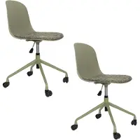 Housecraft living Roxanne Bürostuhl Grün - 2 er Set