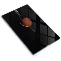 Wallfluent GLASPLATTE 30x52 cm Löffel mit Schokolade