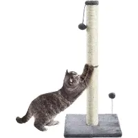 Famanu Kratzbaum für Katzen, 79 cm, XXL mit natürlichem Sisal, Plüsch und Spielball