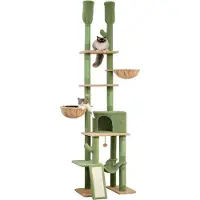 Famanu Katzenbaum Kratzbaum - Katzenmöbel mit Hängematte und schönem Katzenhaus