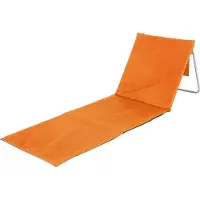 Happy Green GLÜCKLICHES GRÜN Unterlage Strand AUSTIN mit Stahl Konstruktion, 150 x 54 cm, Orange