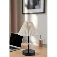 Opviq , Hochwertige Tischlampe (Elterncode) - Creme & Schwarz, IP20, 38 cm