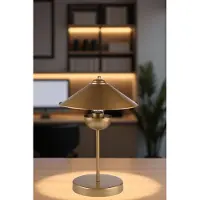 Opviq , Hochwertige Tischlampe Gold, Metallkörper, Ø5-28, 42 cm | 100% IP20