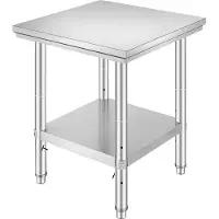 OEM Küchenarbeitstisch, verstellbares Unterregal, stabile Struktur, 24x24x32inch, 24x24x32inch