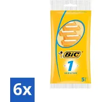 BIC – Rasierklingen – Sensitive – Einzelklinge – Einwegklingen – 5 Rasierklingen - Vorteilspack - 6 Stücke