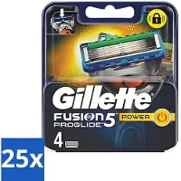 Gillette Fusion 5 ProGlide Power-Rasierer – Präzision und Komfort – 4 Ersatzklingen - Vorteilspack - 25 Stücke