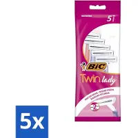 BIC – Twin Lady – Rasierklingen – Doppelklinge – Einwegklingen – 5 Rasierklingen - Vorteilspack - 5 Stücke
