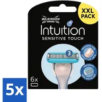 Wilkinson Intuition Sensitive Touch Rasierklingen-Nachfüllpackungen mit pflegendem Gel – 6 Klingen - Vorteilspack - 5 Stücke