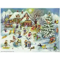 Sonstige Verlage Adventskalender "Skihütte"