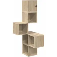 vidaXL Wand-Eckregal Sonoma-Eiche 48 x 48 x 120 cm Holzwerkstoff