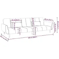 vidaXL Schlafsofa 2-Sitzer mit 2 Kissen Dunkelgrün Samt