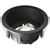 LEDVION LED Einbaustrahler Rund Schwarz GU10 Fassung dimmbar