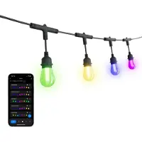 LEDVION LED Lichterkette Außen IP65 24W Warmweiß Kaltweiss RGB 7M