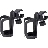 Jojomino 2X Fahrrad Becher Halter Kinder Wagen Flaschen Halter Universal 360 Grad Drehung Anti Rutsch Tasse Getränke Halter für Kinder Wagen Kinder Wagen