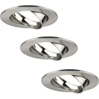 LEDVION 3er Set LED Einbaustrahler Rund 3W dimmbar Kaltweiss
