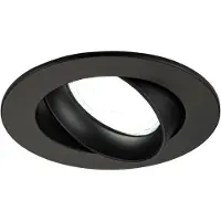 LEDVION LED Einbaustrahler Rund Schwarz 3W dimmbar Kaltweiss