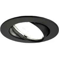 LEDVION LED Einbaustrahler Rund Schwarz 3W dimmbar Kaltweiss