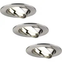LEDVION 3er Set LED Einbaustrahler Rund 3W dimmbar Neutralweiss