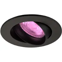 LEDVION LED Einbaustrahler Rund Schwarz RGB dimmbar smart