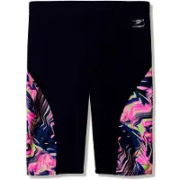 Speedo - Male Spliced Printed Jammer - Badehose Gr 5 schwarz