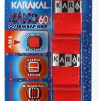 Karakal SURGRIPS NANO 60 Overgrips Rot 3er-Pack