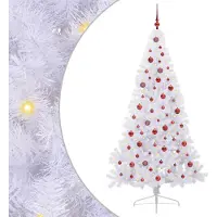 Syfax Künstlicher Weihnachtsbaum Weiß 210 cm PVC und Stahl
