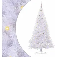 Syfax Künstlicher Weihnachtsbaum Weiß 210 cm PVC und Stahl