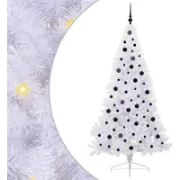 Syfax Künstlicher Weihnachtsbaum Weiß 210 cm PVC und Stahl