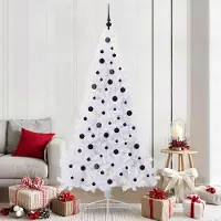 Prolenta Maison Exclusive - Künstlicher Weihnachtsbaum Weiß 210 cm PVC und Stahl