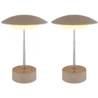 Globo Lighting 2x LED Tischleuchte, Touchdimmer, höhenverstellbar, H 26 cm