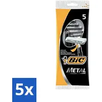 BIC – Rasierklingen – Metall – Einzelklinge – Einwegklingen – 5 Rasierklingen - Vorteilspack - 5 Stücke