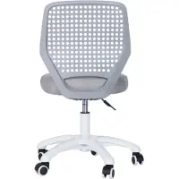 Roba Kinderbürostuhl Smart Grow grau - Ergonomischer Drehstuhl ohne Armlehnen - Höhenverstellbar - Mit Sicherheitsrollen - Modernes Design