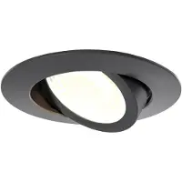 LEDVION LED Einbaustrahler Schwarz 5W Warmweiss wasserdicht IP65