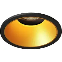 LEDVION LED Einbaustrahler Rund Schwarz GU10 Fassung 3W Warmweiss dimmbar