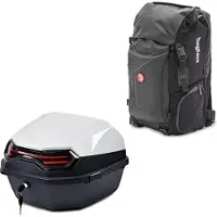 Bagtecs Set: Rucksack # HX5 Hecktasche 45Ltr mit Helmhalterung + Topcase BT11