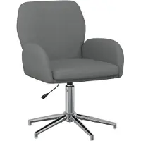 vidaXL Drehstuhl 54 x 58 x 90 cm Dunkelgrau Stoff