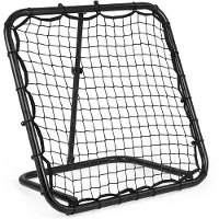 KOMFOTTEU Fußball Rückprallnetz für Kinder, Fußball Rebounder mit 4-fach verstellbarem Winkel, faltbarer Fußballtor mit Tragetasche & Metallrahmen, Trainingsgerät für Fußball, Tennis & Volleyball