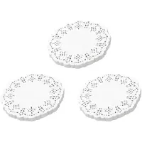Typecat Spitze Deckchen Papier 300 StüCk, 4,5 Zoll Dekorative Runde Tisch Sets, Liner für Kuchen, Desserts Baked Treat Geschirr Display
