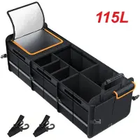 StarTech.com Auto Kofferraum Organizer - Faltbox 115L - Zusammenklappbar - Mehrere Fächer - Auslaufsichere Innenbeschichtung - Herausnehmbare Trennwände - Isoliertes Kühlfach - Schwarz