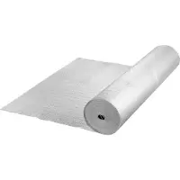 Vevor Doppelt reflektierende Isolierrolle, Strahlungsbarriere mit Schaumstoffkern, 3,2 mm, 48 Zoll x 50 Fuß, doppelseitiges wärmereflektierendes Schild aus Aluminiumfolie und EPE-Schaum, Wärmedämmrolle für