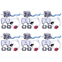 ISTOVO 6X Vergaser mit Luft Kraftstoff Filter Leitung für 125B 125BX 125BVX Laub Gebläse Teile für Zama C1Q-W37 581798001