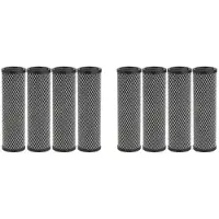 Typecat 8 Stück Kohlewasserfilter 10-Zoll-Standard-Carbonfolie für das Ganze Haus, Sediment- und Geschmacks- und Geruchsersatzfilter