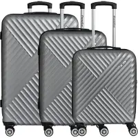 CHECK.IN Kingston - 4-Rollen-Trolley Set 3tlg. (silber)