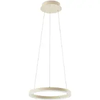 Arcchio LED-Hängeleuchte Albiona, beige, 1 Ring, Ø 40 cm