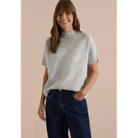 Cecil Kurzarmpullover im angenehmen Materialmix